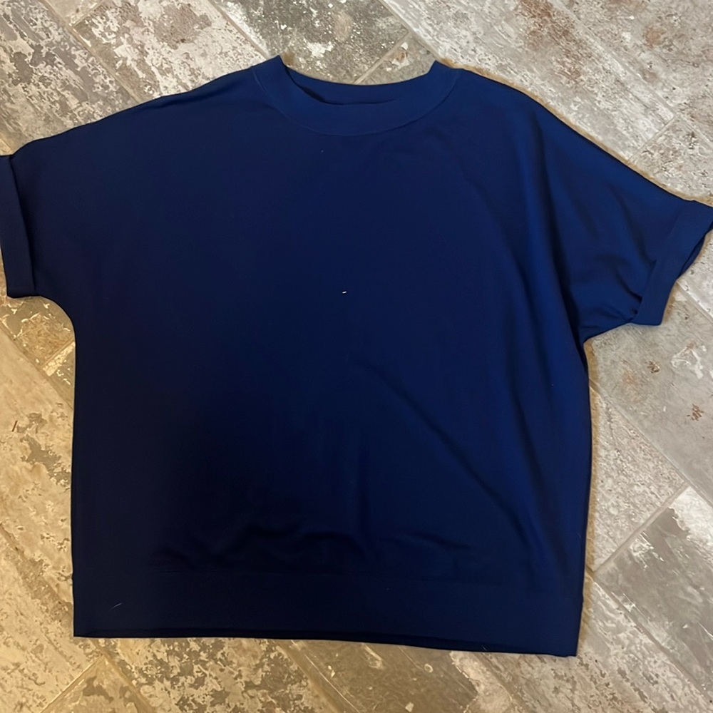 Royal blue dressy sweatshirt top!